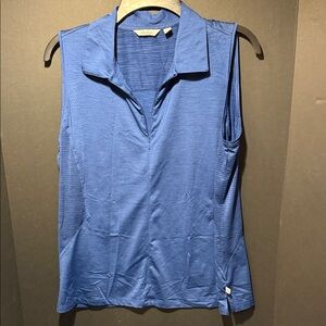 Lady Hagen Royal Blue Collared Blouse